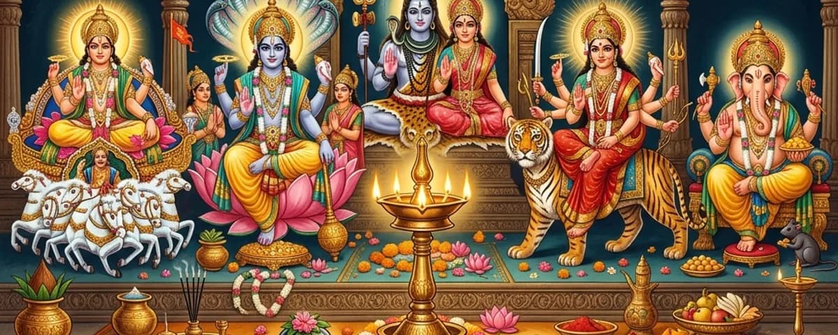 Panchayatana Pooja - the worship of five deities